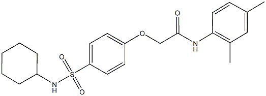 2-{4-[(cyclohexylamino)sulfonyl]phenoxy}-N-(2,4-dimethylphenyl)acetamide Struktur