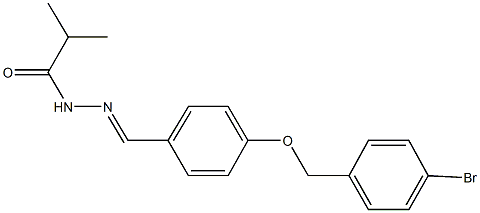 N'-{4-[(4-bromobenzyl)oxy]benzylidene}-2-methylpropanohydrazide Struktur