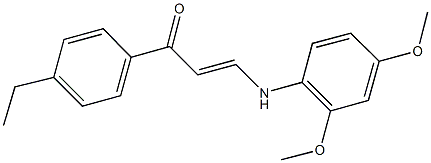 3-(2,4-dimethoxyanilino)-1-(4-ethylphenyl)-2-propen-1-one Struktur