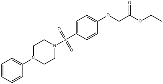 ethyl {4-[(4-phenyl-1-piperazinyl)sulfonyl]phenoxy}acetate Struktur