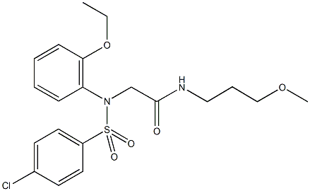 2-{[(4-chlorophenyl)sulfonyl]-2-ethoxyanilino}-N-(3-methoxypropyl)acetamide Struktur