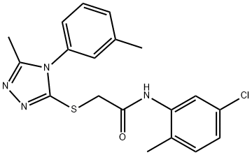 N-(5-chloro-2-methylphenyl)-2-{[5-methyl-4-(3-methylphenyl)-4H-1,2,4-triazol-3-yl]sulfanyl}acetamide Struktur