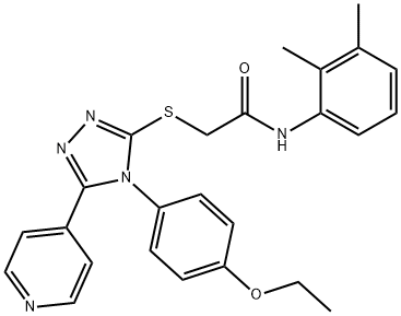 N-(2,3-dimethylphenyl)-2-{[4-(4-ethoxyphenyl)-5-(4-pyridinyl)-4H-1,2,4-triazol-3-yl]sulfanyl}acetamide Struktur