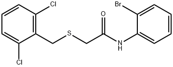 N-(2-bromophenyl)-2-[(2,6-dichlorobenzyl)sulfanyl]acetamide Struktur