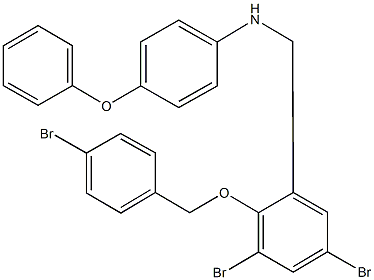 N-{3,5-dibromo-2-[(4-bromobenzyl)oxy]benzyl}-N-(4-phenoxyphenyl)amine Struktur