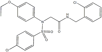 N-(2-chlorobenzyl)-2-{[(4-chlorophenyl)sulfonyl]-4-ethoxyanilino}acetamide Struktur