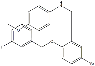 N-{5-bromo-2-[(3-fluorobenzyl)oxy]benzyl}-N-(4-methoxyphenyl)amine Struktur