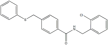 N-(2-chlorobenzyl)-4-[(phenylsulfanyl)methyl]benzamide Struktur