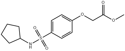 methyl {4-[(cyclopentylamino)sulfonyl]phenoxy}acetate Struktur