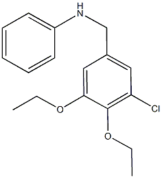 N-(3-chloro-4,5-diethoxybenzyl)-N-phenylamine Struktur