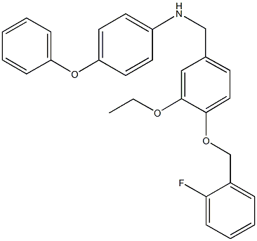 N-{3-ethoxy-4-[(2-fluorobenzyl)oxy]benzyl}-N-(4-phenoxyphenyl)amine Struktur