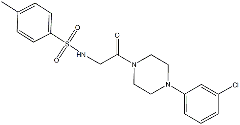 N-{2-[4-(3-chlorophenyl)-1-piperazinyl]-2-oxoethyl}-4-methylbenzenesulfonamide Struktur