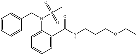 2-[benzyl(methylsulfonyl)amino]-N-(3-ethoxypropyl)benzamide Struktur