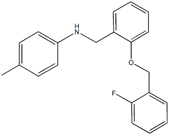 N-{2-[(2-fluorobenzyl)oxy]benzyl}-N-(4-methylphenyl)amine Struktur