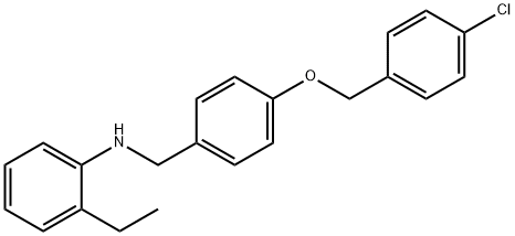 N-{4-[(4-chlorobenzyl)oxy]benzyl}-N-(2-ethylphenyl)amine Struktur