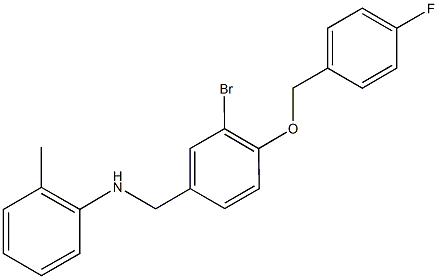 N-{3-bromo-4-[(4-fluorobenzyl)oxy]benzyl}-N-(2-methylphenyl)amine Struktur