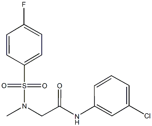 N-(3-chlorophenyl)-2-[[(4-fluorophenyl)sulfonyl](methyl)amino]acetamide Struktur