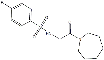 N-[2-(1-azepanyl)-2-oxoethyl]-4-fluorobenzenesulfonamide Struktur