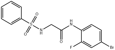 N-(4-bromo-2-fluorophenyl)-2-[(phenylsulfonyl)amino]acetamide Struktur