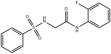 N-(2-fluorophenyl)-2-[(phenylsulfonyl)amino]acetamide Struktur