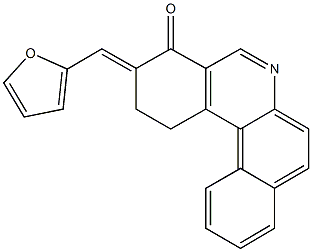 3-(2-furylmethylene)-2,3-dihydrobenzo[a]phenanthridin-4(1H)-one Struktur