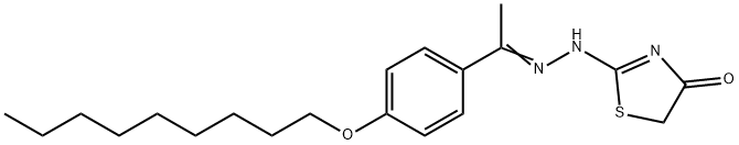 1,3-thiazolidine-2,4-dione 2-({1-[4-(nonyloxy)phenyl]ethylidene}hydrazone) Struktur