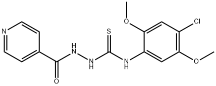 N-(4-chloro-2,5-dimethoxyphenyl)-2-isonicotinoylhydrazinecarbothioamide Struktur