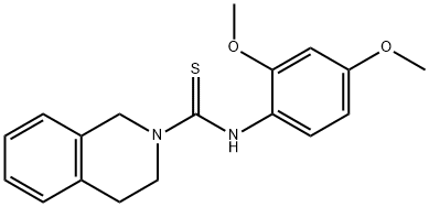 N-(2,4-dimethoxyphenyl)-3,4-dihydro-2(1H)-isoquinolinecarbothioamide Struktur