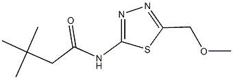 N-[5-(methoxymethyl)-1,3,4-thiadiazol-2-yl]-3,3-dimethylbutanamide Struktur