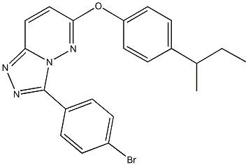 3-(4-bromophenyl)[1,2,4]triazolo[4,3-b]pyridazin-6-yl 4-sec-butylphenyl ether Struktur