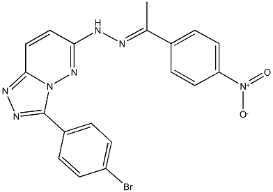 1-{4-nitrophenyl}ethanone [3-(4-bromophenyl)[1,2,4]triazolo[4,3-b]pyridazin-6-yl]hydrazone Struktur