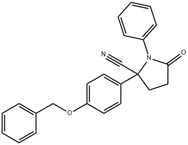 2-[4-(benzyloxy)phenyl]-5-oxo-1-phenyl-2-pyrrolidinecarbonitrile Struktur