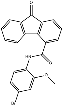 N-(4-bromo-2-methoxyphenyl)-9-oxo-9H-fluorene-4-carboxamide Struktur