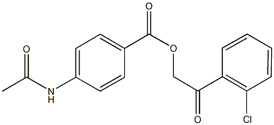 2-(2-chlorophenyl)-2-oxoethyl 4-(acetylamino)benzoate Struktur