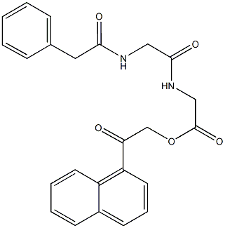 2-(1-naphthyl)-2-oxoethyl ({[(phenylacetyl)amino]acetyl}amino)acetate Struktur