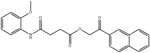 2-(2-naphthyl)-2-oxoethyl 4-(2-methoxyanilino)-4-oxobutanoate Struktur