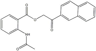 2-(2-naphthyl)-2-oxoethyl 2-(acetylamino)benzoate Struktur