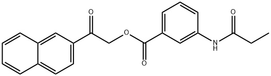 2-(2-naphthyl)-2-oxoethyl 3-(propionylamino)benzoate Struktur