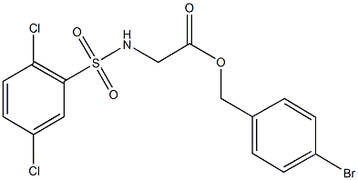 4-bromobenzyl {[(2,5-dichlorophenyl)sulfonyl]amino}acetate Struktur