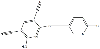 2-amino-6-{[(6-chloro-3-pyridinyl)methyl]sulfanyl}-3,5-pyridinedicarbonitrile Struktur