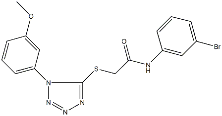 N-(3-bromophenyl)-2-{[1-(3-methoxyphenyl)-1H-tetraazol-5-yl]sulfanyl}acetamide Struktur