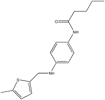 N-(4-{[(5-methyl-2-thienyl)methyl]amino}phenyl)pentanamide Struktur