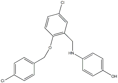 4-({5-chloro-2-[(4-chlorobenzyl)oxy]benzyl}amino)phenol Struktur