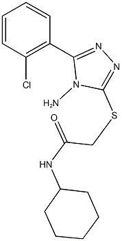 2-{[4-amino-5-(2-chlorophenyl)-4H-1,2,4-triazol-3-yl]sulfanyl}-N-cyclohexylacetamide Struktur