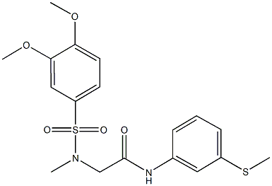 2-[[(3,4-dimethoxyphenyl)sulfonyl](methyl)amino]-N-[3-(methylsulfanyl)phenyl]acetamide Struktur