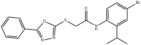 N-(4-bromo-2-isopropylphenyl)-2-[(5-phenyl-1,3,4-oxadiazol-2-yl)sulfanyl]acetamide Struktur