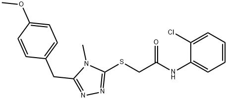 N-(2-chlorophenyl)-2-{[5-(4-methoxybenzyl)-4-methyl-4H-1,2,4-triazol-3-yl]sulfanyl}acetamide Struktur