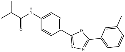 2-methyl-N-{4-[5-(3-methylphenyl)-1,3,4-oxadiazol-2-yl]phenyl}propanamide Struktur