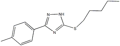 3-(4-methylphenyl)-1H-1,2,4-triazol-5-yl pentyl sulfide Struktur