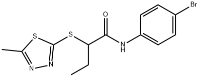 N-(4-bromophenyl)-2-[(5-methyl-1,3,4-thiadiazol-2-yl)sulfanyl]butanamide Struktur